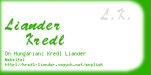 liander kredl business card